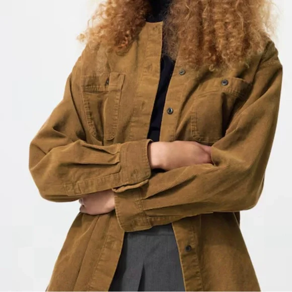 Uniqlo Women’s Corduroy Tan Jacket - Picture 2 of 2